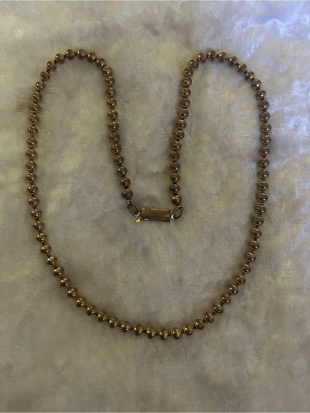 🍀VTG Gold Bead Necklace